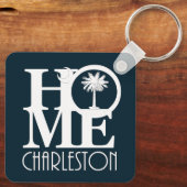 HOME Charleston South Carolina Sleutelhanger (Achterkant)