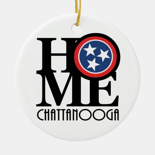 HOME Chattanooga Tennessee Keramisch Ornament (Voorkant)