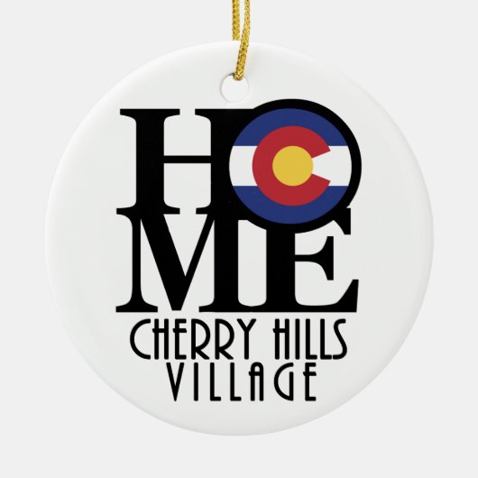 HOME Cherry Hills Village Colorado Keramisch Ornament (Voorkant)
