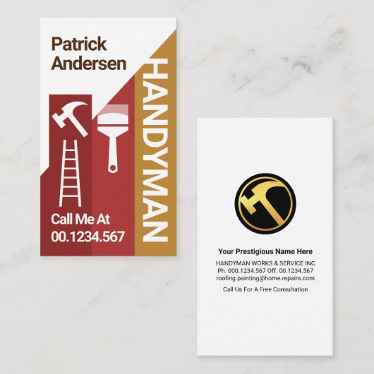 Home Chimney Handyman Service Visitekaartje (Voorkant / Achterkant)