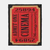 Home Cinema Movie Ticket Stub Persoonlijk Fleece Deken (Voorkant)