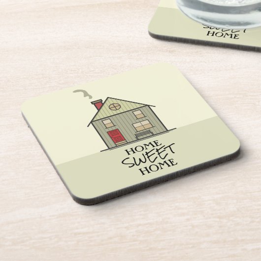 Home Citate Cute House Bier Onderzetter (Linkerzijde)