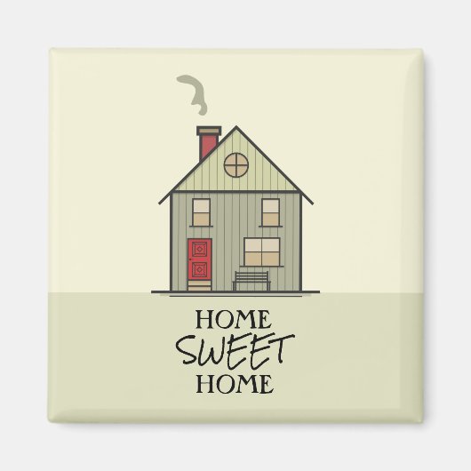 Home Citate Cute House Magneet (Voorkant)