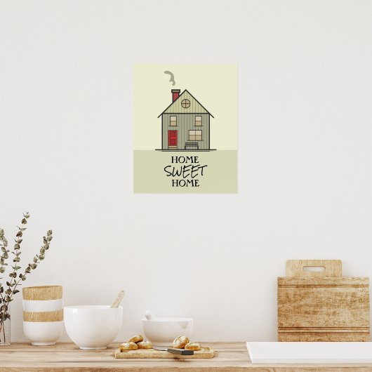 Home Citate Cute House Poster (Keuken)