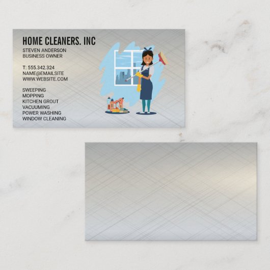 Home Cleaner en Tools Visitekaartje (Voorkant / Achterkant)
