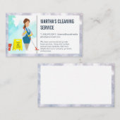 Home Cleaner met Mop Visitekaartje (Voorkant / Achterkant)