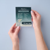 Home Cleaning House Keeping Service Blauwgroen Omb Flyer (Hand)