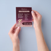 Home Cleaning House Keeping Service Brugndy Ombre Flyer (Hand)