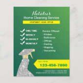 Home Cleaning House Keeping Service Spring Green Flyer (Voorkant)