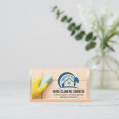 Home Cleaning Logo | Maïde wrijvingsTegels Visitekaartje (Staand voorkant)