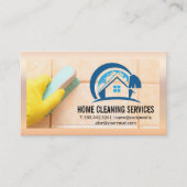 Home Cleaning Logo | Maïde wrijvingsTegels Visitekaartje (Voorkant)