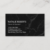 Home Cleaning Maid Service Modern Black Marble Visitekaartje (Achterkant)