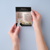 Home Cleaning Maid Service Roos Gold Black Lace Flyer (Hand)