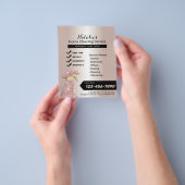 Home Cleaning Service Blush Roos Gold Housekeeping Flyer (Hand)