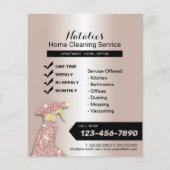 Home Cleaning Service Blush Roos Gold Housekeeping Flyer (Voorkant)