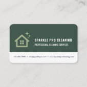Home Cleaning Service Green Professional Visitekaartje (Voorkant)