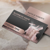 Home Cleaning Service Modern Roos Gold Glitter Visitekaartje