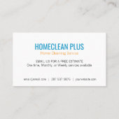 Home Cleaning Service Pattern Visitekaartje (Achterkant)