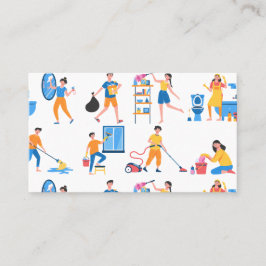 Home Cleaning Service Pattern Visitekaartje