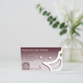 Home Cleaning Service Red Visitekaartje (Staand voorkant)