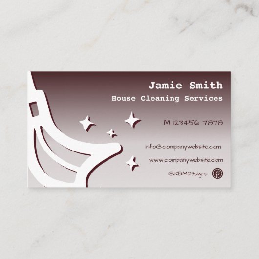 Home Cleaning Service Red Visitekaartje (Achterkant)