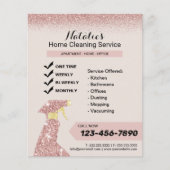 Home Cleaning Service Roos Gold Housekeeping Flyer (Voorkant)