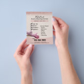 Home Cleaning Service Roze Rose Gold Glitter Flyer (Hand)