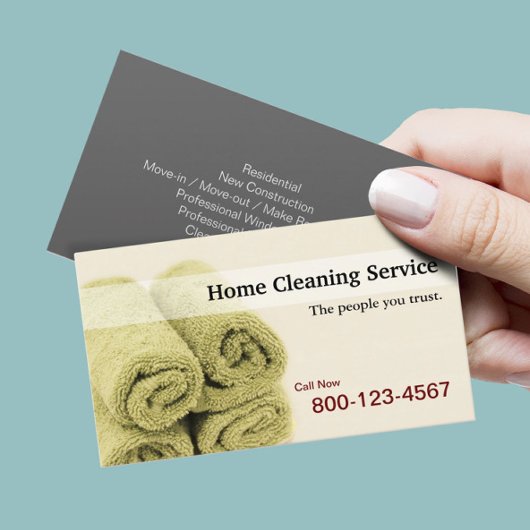 Home Cleaning Service Visitekaartje