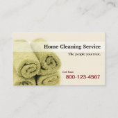 Home Cleaning Service Visitekaartje (Voorkant)