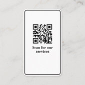 Home Cleaning Services Cute QR Code Visitekaartje (Achterkant)