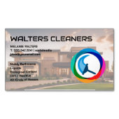 Home Cleaning Services | House Living Room Magnetisch Visitekaartje (Voorkant)