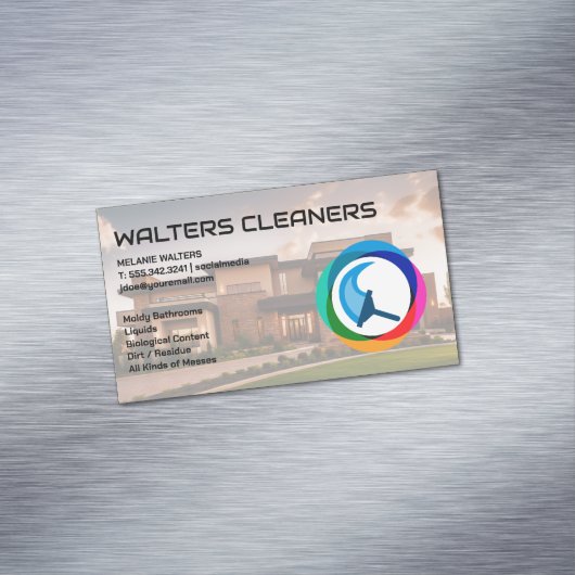 Home Cleaning Services | House Living Room Magnetisch Visitekaartje (Voorbeeld)