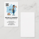 Home Cleaning Services | House Maid | Qr-code Visitekaartje (Voorkant / Achterkant)