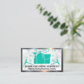 Home Cleaning Supplies | Zeepbellen Visitekaartje (Staand voorkant)