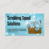 Home Cleaning Tools in Wood Box | Maid Visitekaartje (Voorkant)