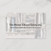 Home Closet remodelleren en organiseren Visitekaartje (Voorkant)