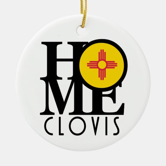 HOME Clovis New Mexico Keramisch Ornament (Voorkant)