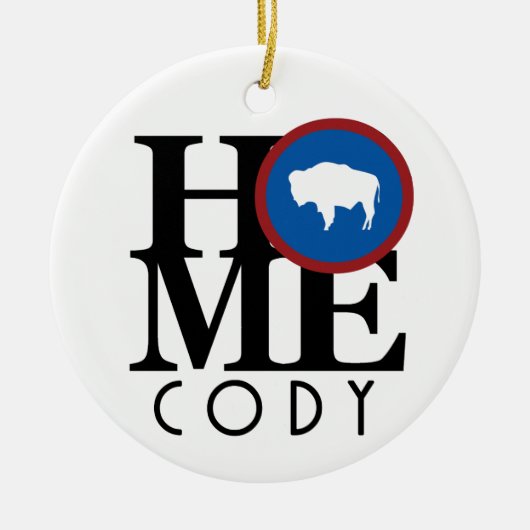 HOME Cody Wyoming Keramisch Ornament (Voorkant)