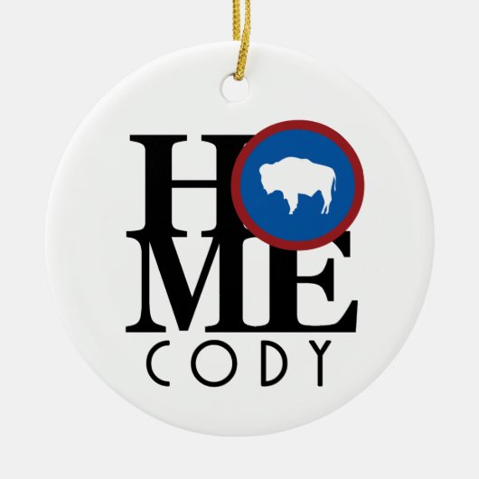 HOME Cody Wyoming Keramisch Ornament (Voorkant)