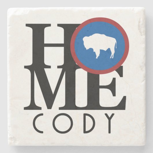 HOME Cody Wyoming Stenen Onderzetter (Voorkant)