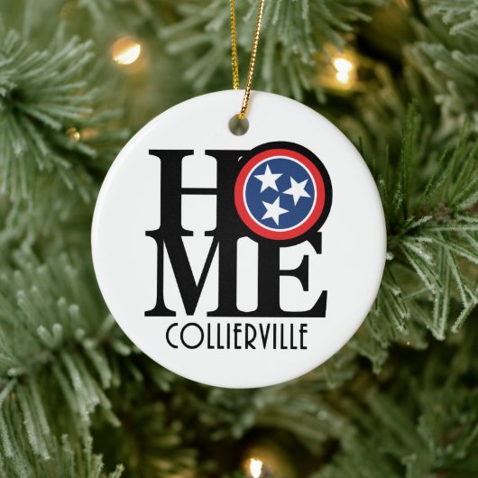 HOME Collierville Tennessee Keramisch Ornament (Boom)