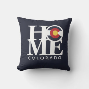 HOME Colorado Indigo (Diepblauw) Kussen met Tekst