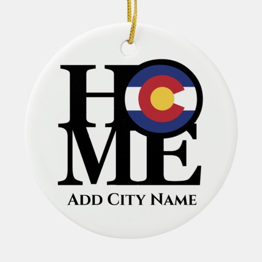 HOME Colorado  Keramisch Ornament (Voorkant)