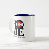 HOME Colorado Springs-Mok Tweekleurige Koffiemok (Voorkant links)