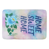 Home Colorful Waterverf Floral Text Badmat (Voorkant)