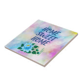 Home Colorful Waterverf Floral Text Tegeltje (Zijkant)