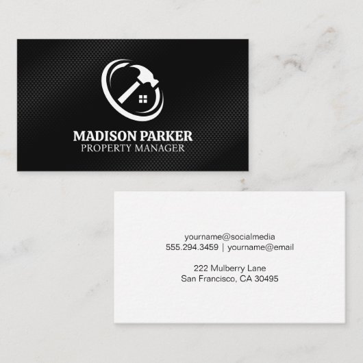 Home Constructie | Hamer Logo Visitekaartje (Voorkant / Achterkant)