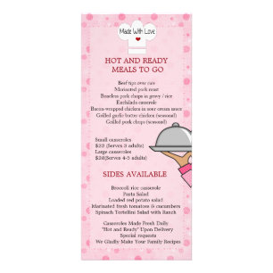 Home Cooked maaltijdrackkaart Reclamekaart