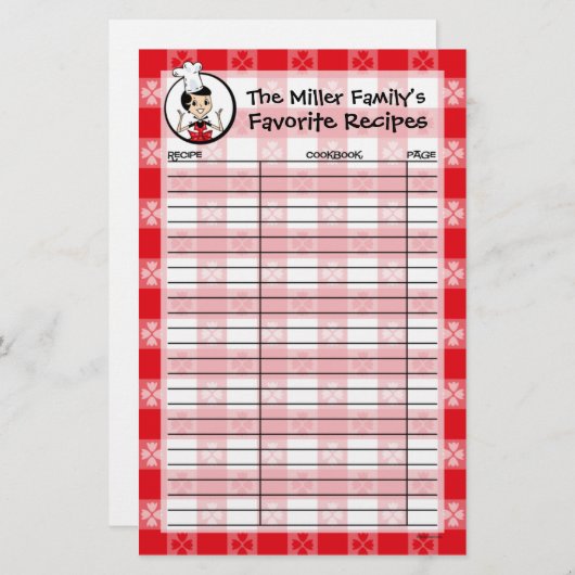 Home Cookin' Custom Recipe Saver (Voorkant / Achterkant)