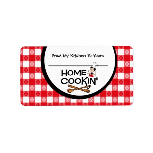 Home Cookin' Gepersonaliseerd Etiket (Voorkant)